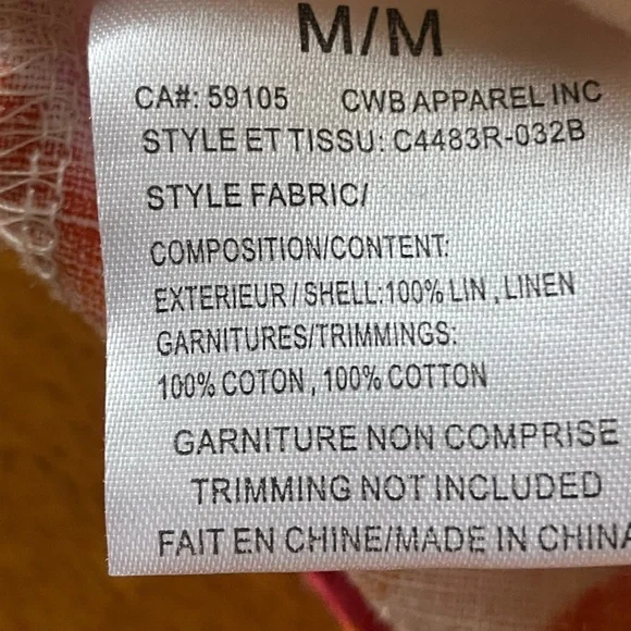 Charlie B linen/cotton side tie pullover NWOT - Picture 4 of 9